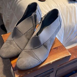 Size 8 gray bootie heels